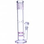 13" Girly Double Honeycomb Bong With Tornado Water Pipe Pink With Marble Accent New