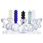 Candle Light Smoke Mini Bong Oil Dab Rig with Oil Dome and Nail and Dry Herb Bowl Assorted Colors New