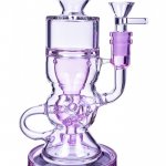 On Point Glass 10" Fab Egg Recycler Bong Pink New