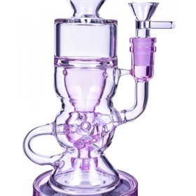 On Point Glass 10" Fab Egg Recycler Bong Pink New