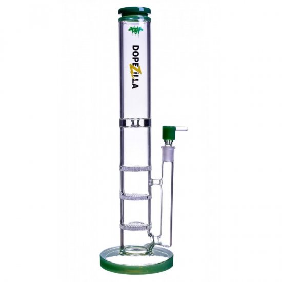 16\" Extra Heavy Triple Honeycomb Bong Water Pipe With Matching Bowl Green New