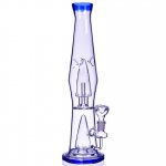 Magic Lamp 14" Showerhead Perc Bong Blue New