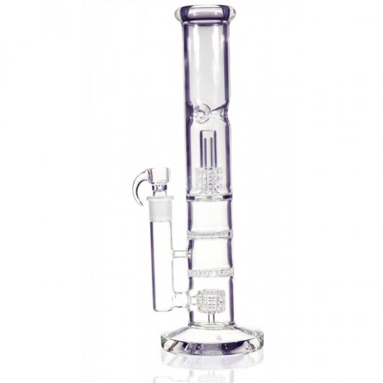 The Glass Desert Relic 14\" Inline Showerhead Perc to Double Honeycomb to Domed Stereo Matrix Perc New