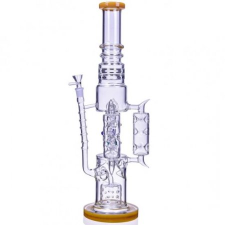 Barrel Glass 20" Triple Chamber Bong with Multi Barrel Perc Heavy Duty Glass Water pipe New