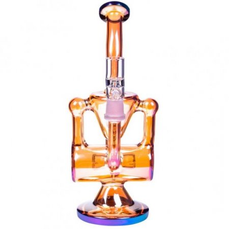 Fury 420 9" Golden Fumed Recycler Classic Bong New