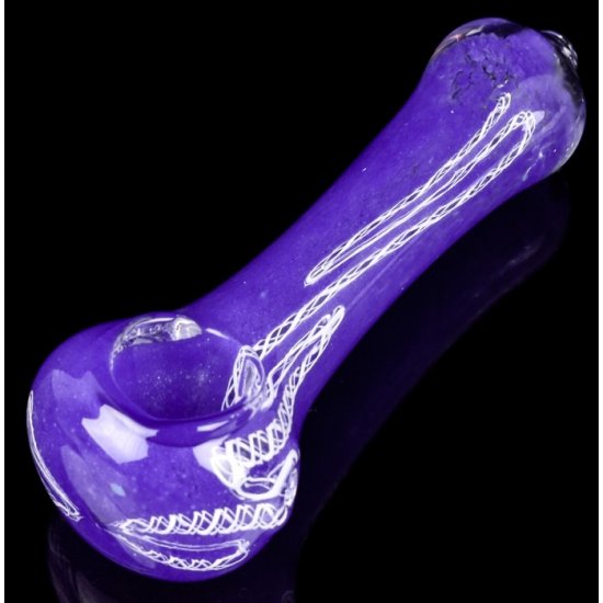 5\" Swirled Fritted Glass Hand Pipe New