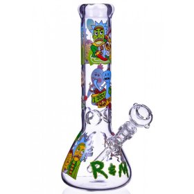 The Crazy Emotions 12" Rick and Morty Inspired Beaker Bong Very Thick & Heavy Special Deal New