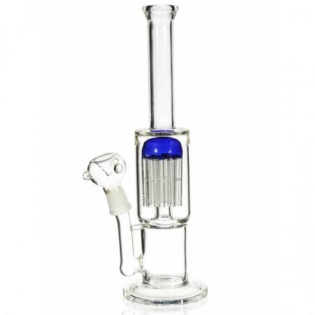 12 Slotted Tree Perc Bong Oil Rig Blue New