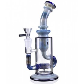 10" Fab Egg Recycler Bong Water Pipe with 14mm Male Bowl Aqua Blue New