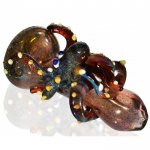 Octopus Reef - 5 Burnt Orange and Blue Hand Pipe with Octopus New