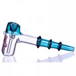 Viper 7.5" Tripe Ringed Hammer Bubbler Teal New