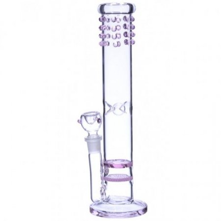 13" Girly Double Honeycomb Bong With Tornado Water Pipe Pink With Marble Accent New