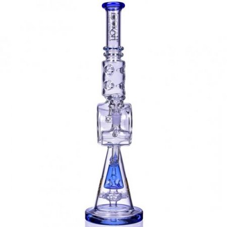 Lord Of Space Stone Lookah 18" Mushroom Domed Sprinkler Perc Bong Blue New