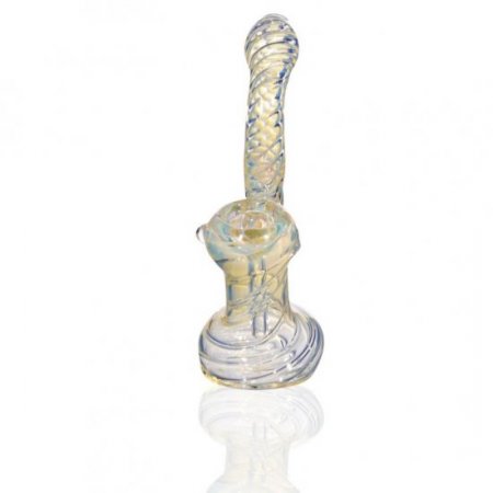 6" Swirl Fumed Heavy Bubbler Looped New