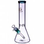 12" Loud Cloud Glass Thick Clear Beaker Base Bong Water Pipe Teal New