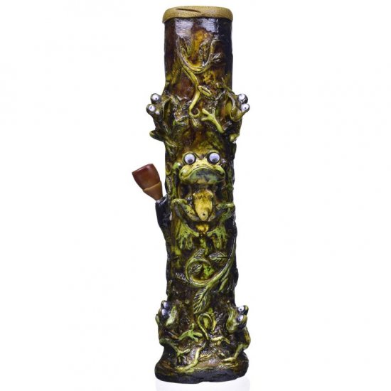Groot\'s Frog Friends 12\" Hand Crafted Wooden Bong New