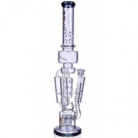 The Imperial Lookah 23" Sprinkler Perc to Triple Honeycomb Chamber Bong Black Ice New