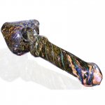 The Yoda 6 Golden Fumed Hand Blown Glass Steam roller Spoon Pipe Bowl New