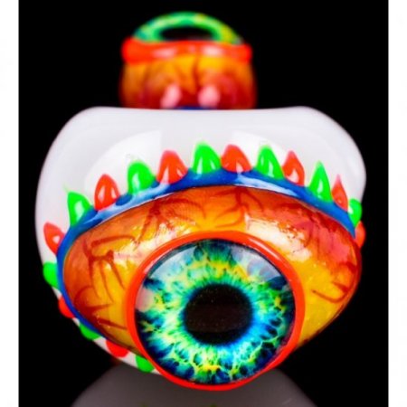 Monster Eye - Glow In The Dark Eye Hand Pipe New