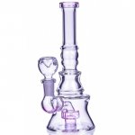 The Apex 8" Concave Design Matrix Perc Bong Pink New