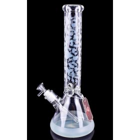 The Vibranium Chill Glass 15" Thick UV Reactive Color Changing Beaker Base Bong Blue New