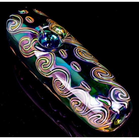 The Colorful Wave - 5\" Colorful with Swirls Hand Pipe New