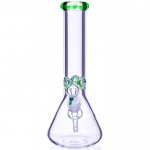 12" Thick Clear Beaker Base Bong Water Pipe Assorted Colors New