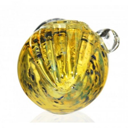 Golden Dream - 5 Golden Pearl Spoon Hand Pipe - Fumed Color Changer New