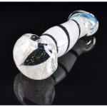 4" Dichro Swirled Pipe Fumed - White New