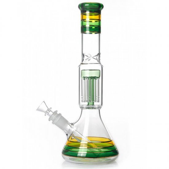 Booster Gold 12\" Bong With 8-arm Tree Perc New