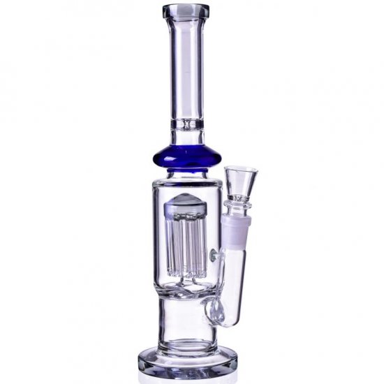 12\" Bong with Slotted 8 Arm Tree Percolator Water Pipe New