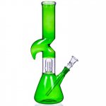 Smoke Rhinoceros 12" Inline Dome Perc Zong Bong Green New