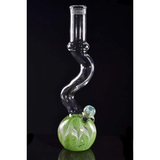 16\" Snake Neck Water Pipe Green New