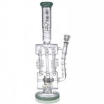 The Missing Alderaan Relic Lookah Platinum Series Bong 18" Barrel Spiral Blast Recycle Ice Glass Bong Lake Green New