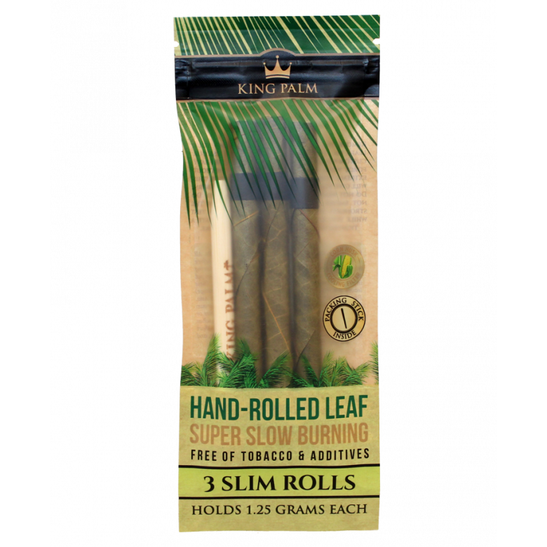 King Palm 3 Hand-Rolled Leaf Slim Rolls New