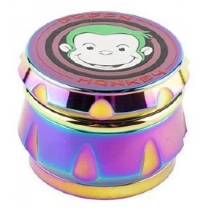 Green Monkey Four-Part Grinder Baboon Crown Series 62mm Rainbow New